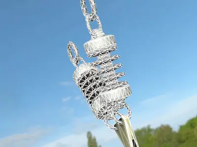 Electricity Poles Ceramic Insulator 11 - Object 080 Low-poly 3D model