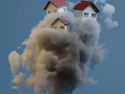 house on clouds Free 3D model