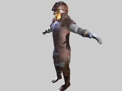 Goblin warrior Low-poly 3D model