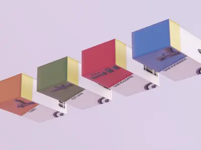 Ammo Boxes - Simple Low Poly Toon Stylized Low-poly 3D model