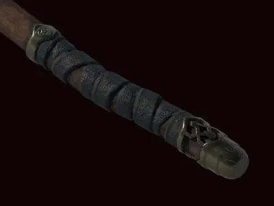 two-handed medieval axe 3D model