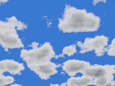 Clouds island with above it 3D model