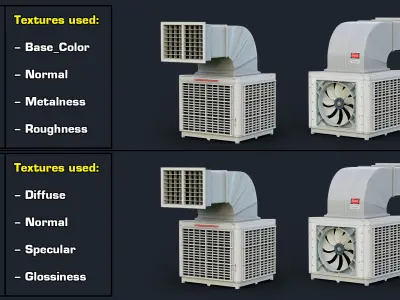 Air Cooler GameReady LODs 3D model