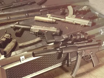 MP5 A4- Game Ready - Low-poly 3D model