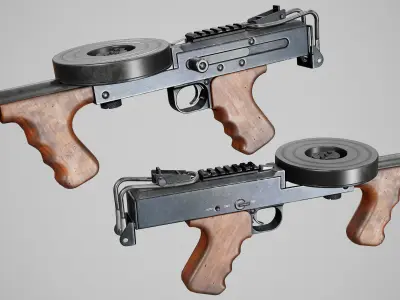 PBR The American 180 Low-poly 3D model