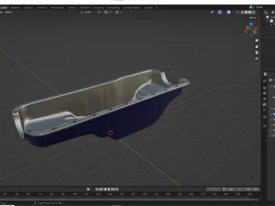 Oil Pan Blue 3D model