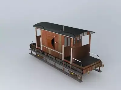 Eco Rail Track Brake Van Dummy Old Steam Days Free 3D model