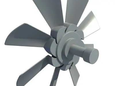 Model of Engine Cooling Fan 3D model