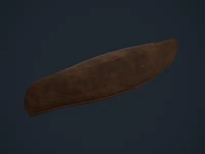Wooden Canoe - Antique Canoe - Old Canoe - Water Craft Low-poly 3D model