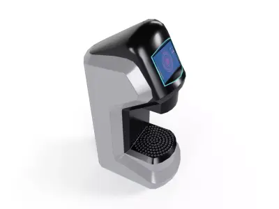 Sci-Fi Coffee Maker Machine Low-poly 3D model