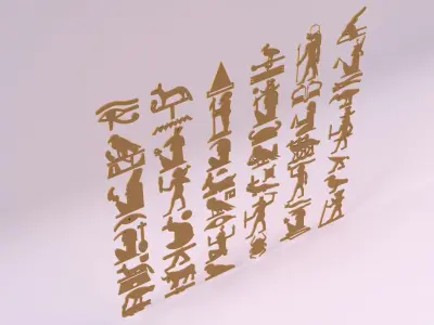 Egyptian Symbols - 045 Low-poly 3D model