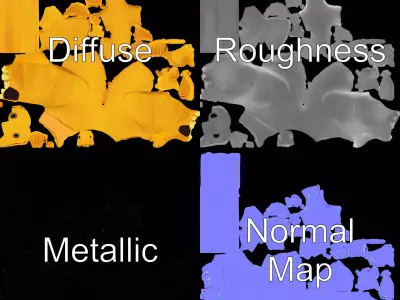 Yellow Dinosaur model pack Low-poly 3D model