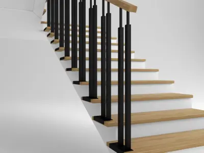stairs concret Free 3D model