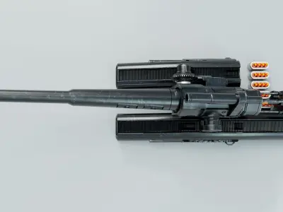 Sci-fi Cannon Free 3D model