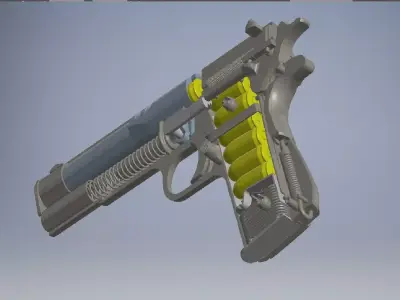 m1911 semi-automatic-pistol 3D model