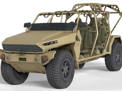 Chevy Colorado ZR2 military ISV V2 Low-poly 3D model