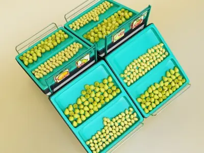 Fruit Stand Smoothable 3D model