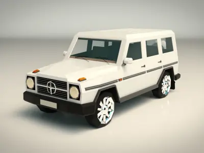 Low Poly SUV 03 Low-poly 3D model