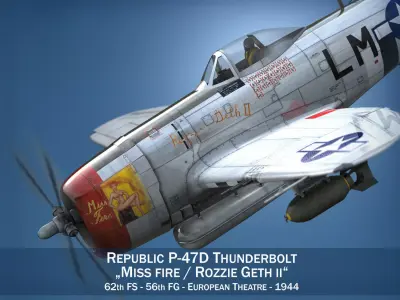 Republic P-47 Thunderbolt - Rozzie Geth II 3D model