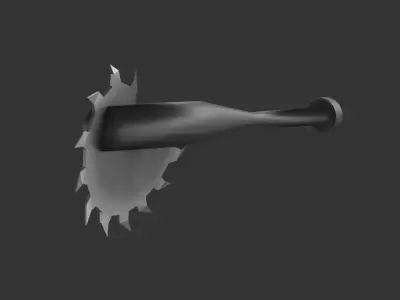 Saw-toothed bat low poly for game Low-poly 3D model