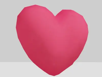 Heart Simple - Hand Painted Free 3D model