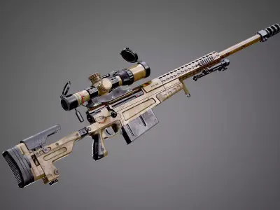 AX-50 Sniper Rifle AAA FPS Game Ready Weapon Asset Low-poly 3D model