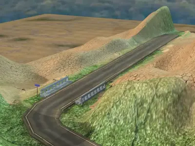  road in the valley Free 3D model