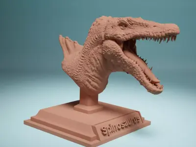 Spinosaurus Bust Highly Detailed 3D Model 3D print model