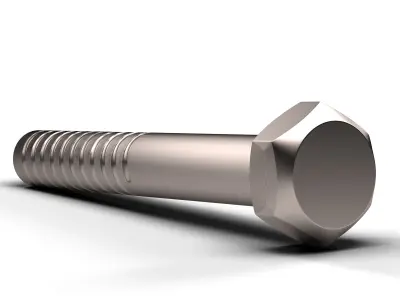 Hex Bolt Low-poly 3D model