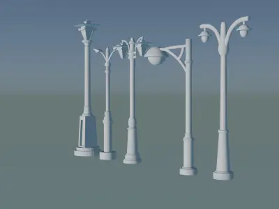 Historic Oakland Iron Street Light pole 3D print model