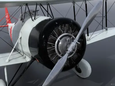 D1A2  Hokoku-127 - Rigged Low-poly 3D model