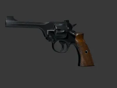 Enfield No2 Mk1 Revolver Low-poly 3D model