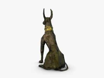 Anubis Guardian Low-poly 3D model