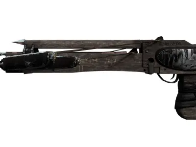 Double Crossbow Low-poly 3D model