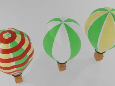 Hot Air Balloon 3D model 3D model