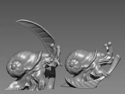 Snail Companion - 3D Printable Character - 2 Poses 3D print model