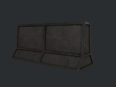 Concrete Barrier RoadBlock Barricade 3D Model Collection