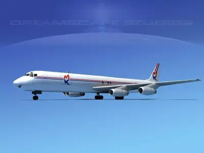 Douglas DC-8-63F MK Air Cargo 3D model
