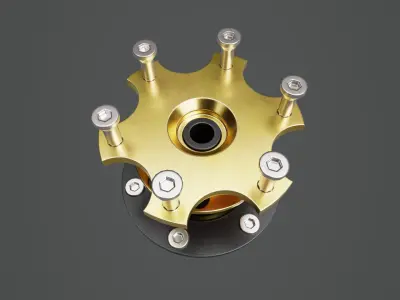 Quick Release Bolt-On Boss 01 Low-poly 3D model