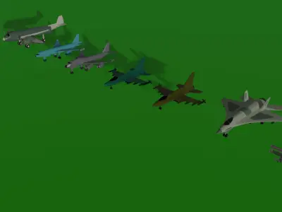 Aircraft Package Low-poly 3D model