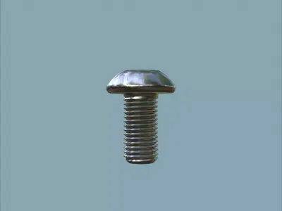 Steel Stained M8 Bolt Allen Dome 3D model