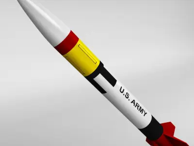 Patriot missile mim-104 high detail 3D model