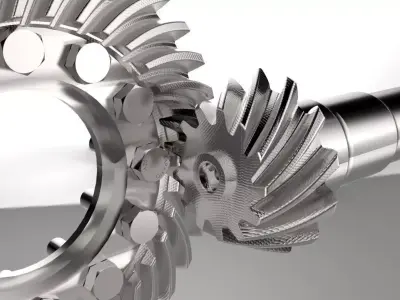Spiral Bevel Gear M11 B35 Free 3D model