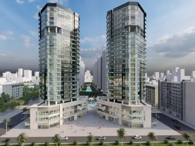 Modern Urban Mixed Use Complex  High-Detail 3D model