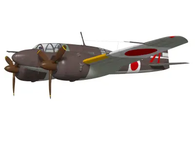 Ki46 TypeIII otsu hei Dinah 3D model