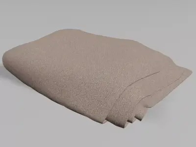 Blanket folded wool Free 3D model