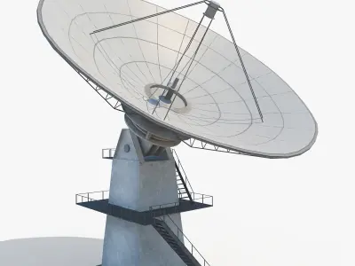 Satellite Dish - Antenna Low-poly 3D model