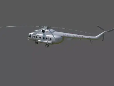 Mi-8 Aircraft Low-poly 3D model