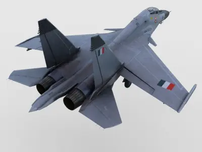 Sukhoi Su-30 MKI Low-poly 3D model