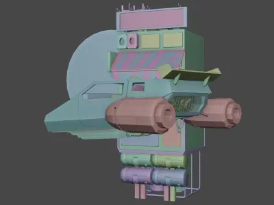 Flying car Free 3D model